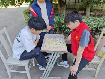 选手们在棋盘上排兵布阵